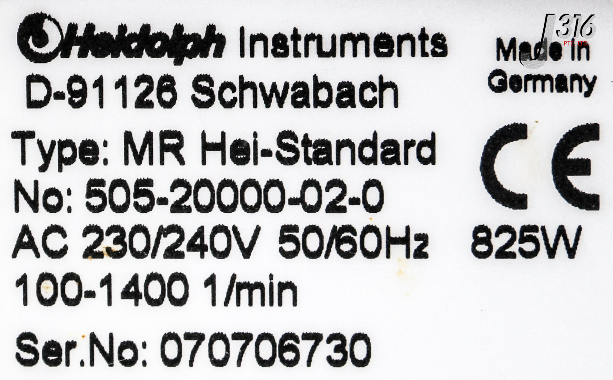 25858 HEIDOLPH MAGNETIC HOTPLATE STIRRER, 505-20000-02-0 MR HEI
